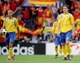 Zlatan Ibrahimovic och Henrik Larsson